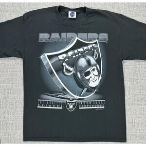 Vintage Los Angeles Raiders Shirt Mens Large Black NFL College Concepts 1993